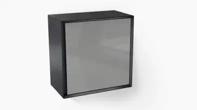 Шкаф навесной Glass, цвет Черный + Серый фото - 1 - превью