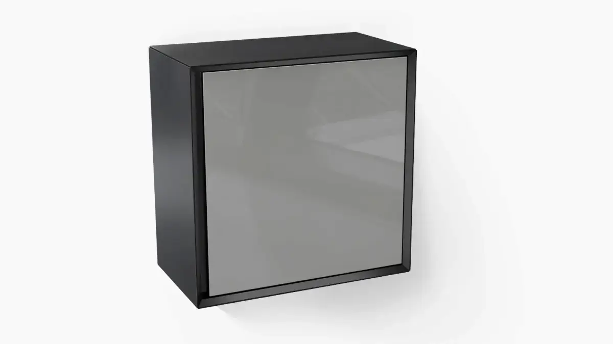 Шкаф навесной Glass, цвет Черный + Серый фото - 1 - большое изображение