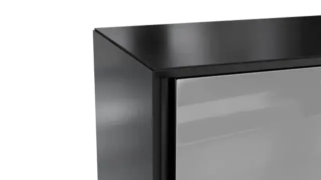 Шкаф навесной Glass, цвет Черный + Серый фото - 4 - большое изображение
