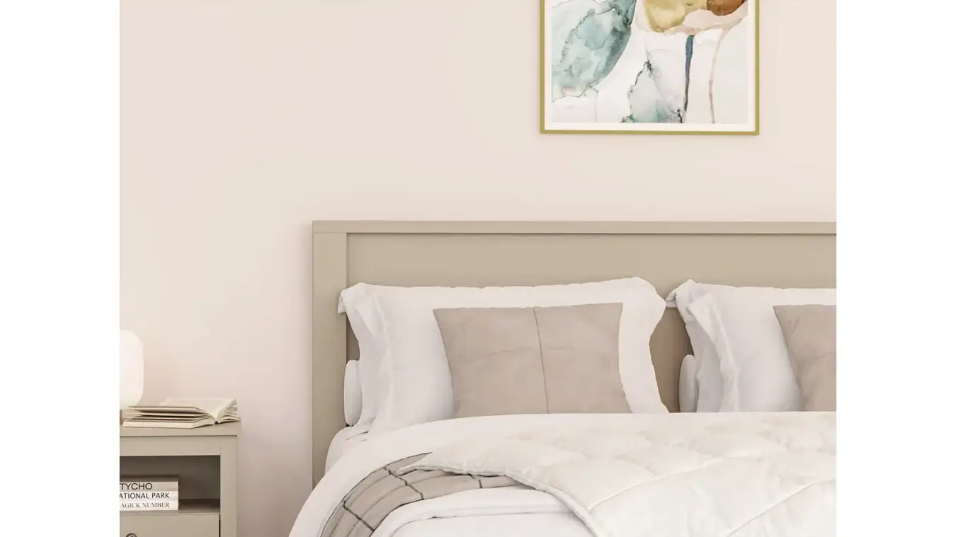 Мягкая кровать Kasli, цвет Капучино с полукруглым изголовьем - 4 - большое изображение