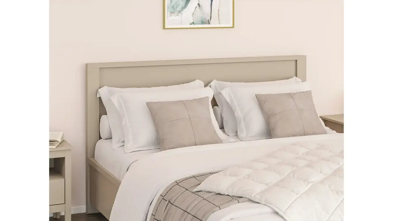 Мягкая кровать Kasli, цвет Капучино с полукруглым изголовьем - 3 - большое изображение