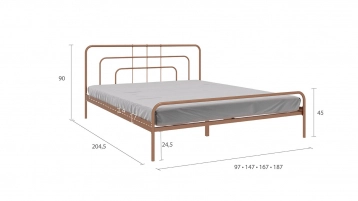Металлическая кровать Modena Bronza matic в спальню Askona фотография товара - 1