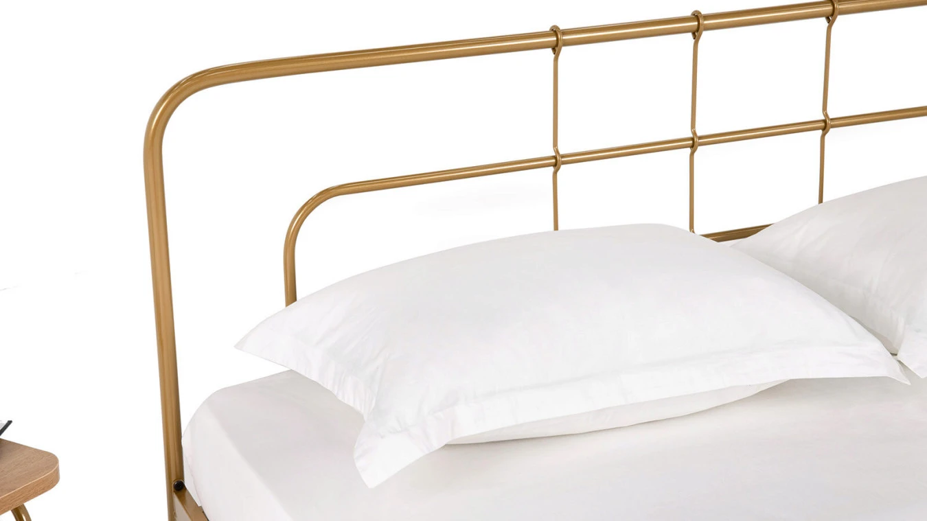 Металлическая кровать Modena Old gold mat в спальню Askona фотография товара - 5 - большое изображение