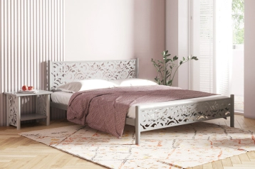 Кровать с коваными элементами Parma, цвет Серый шагрень Askona фотография товара - 0