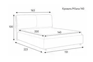 Мягкая кровать Milana New I с подушками для изголовья Askona фотография товара - 11 - превью