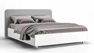 Мягкая кровать Bliss Ice, цвет Белый премиум на высоких ножках с прямым изголовьем Askona фотография товара - 2 - превью
