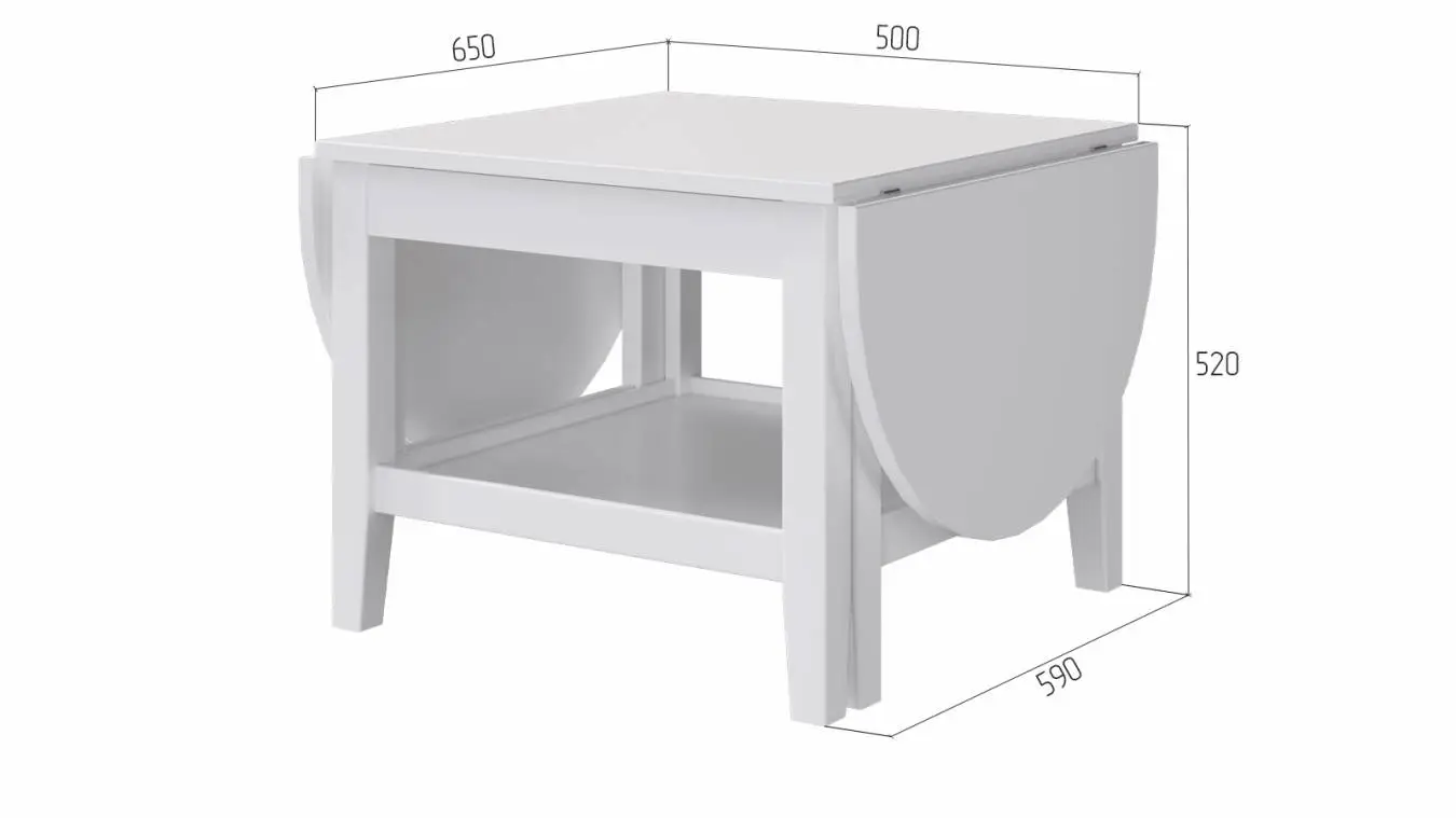 Журнальный столик (без ящика) Terek, цвет белый фото - 5 - большое изображение