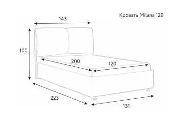 Мягкая кровать Milana New I с подушками для изголовья Askona фотография товара - 10 - превью