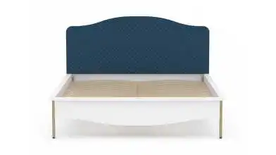 Кровать Lama, цвет: Белый премиум+ тк. Синий из лдсп с изголовьем Askona фотография товара - 4 - превью
