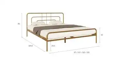 Металлическая кровать Modena Old gold mat в спальню Askona фотография товара - 2 - превью