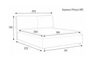 Мягкая кровать Milana New I с подушками для изголовья Askona фотография товара - 7 - превью