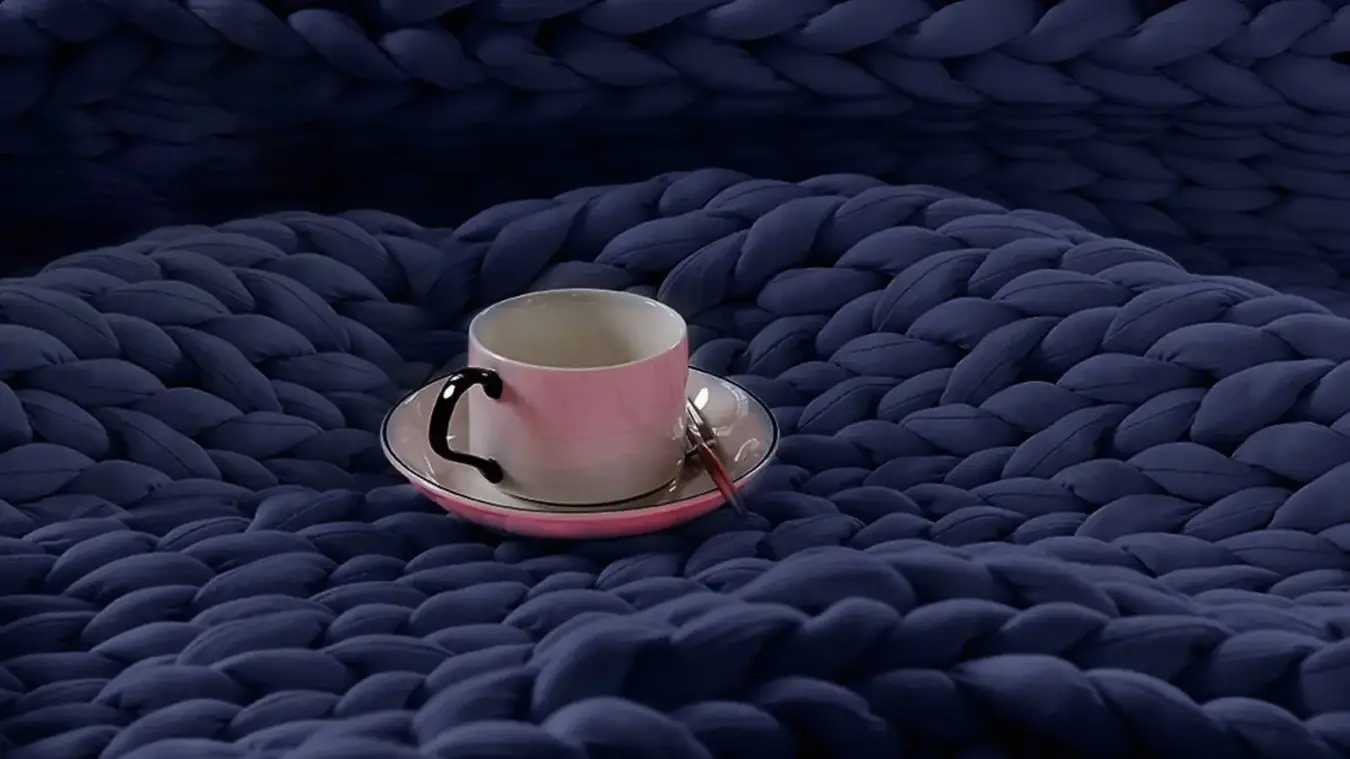 Одеяло Gravity Wicker, цвет фиолетовый картинка - 5 - большое изображение