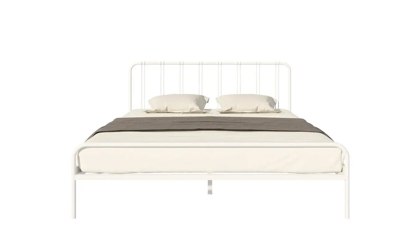 Металлическая кровать Antica, цвет белый шагрень в спальню Askona фотография товара - 4 - большое изображение