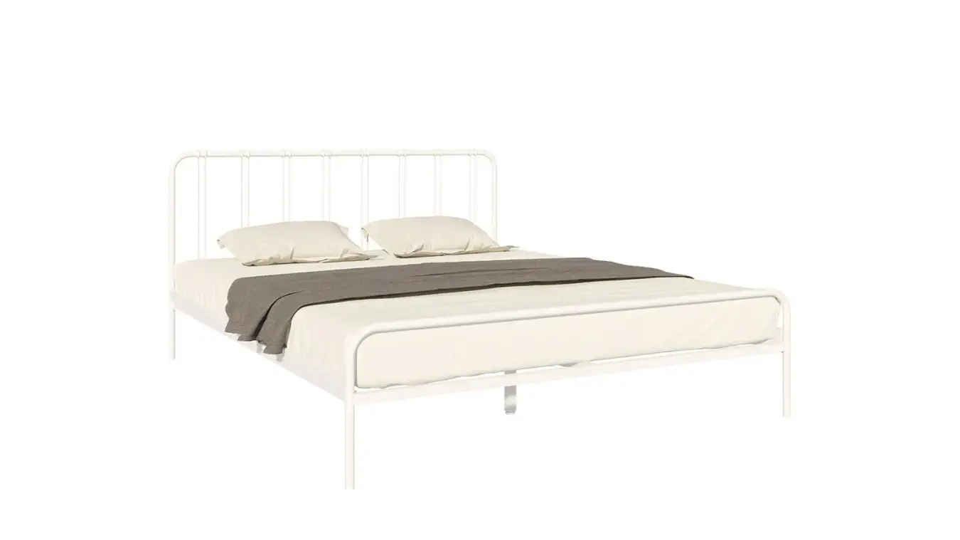 Металлическая кровать Antica, цвет белый шагрень в спальню Askona фотография товара - 3 - большое изображение